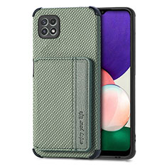 Custodia Silicone Ultra Sottile Morbida Cover con Magnetico S01D per Samsung Galaxy A22s 5G Verde