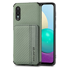 Custodia Silicone Ultra Sottile Morbida Cover con Magnetico S01D per Samsung Galaxy M02 Verde