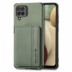 Custodia Silicone Ultra Sottile Morbida Cover con Magnetico S01D per Samsung Galaxy M12 Verde