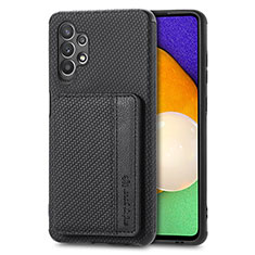 Custodia Silicone Ultra Sottile Morbida Cover con Magnetico S01D per Samsung Galaxy M32 5G Nero