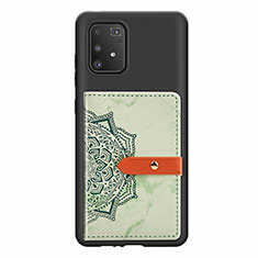 Custodia Silicone Ultra Sottile Morbida Cover con Magnetico S01D per Samsung Galaxy S10 Lite Verde