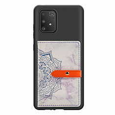 Custodia Silicone Ultra Sottile Morbida Cover con Magnetico S01D per Samsung Galaxy S10 Lite Viola