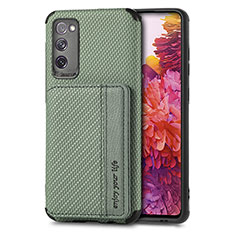 Custodia Silicone Ultra Sottile Morbida Cover con Magnetico S01D per Samsung Galaxy S20 FE 5G Verde