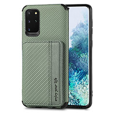 Custodia Silicone Ultra Sottile Morbida Cover con Magnetico S01D per Samsung Galaxy S20 Plus 5G Verde