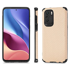 Custodia Silicone Ultra Sottile Morbida Cover con Magnetico S01D per Xiaomi Mi 11X Pro 5G Oro