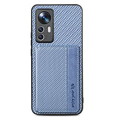 Custodia Silicone Ultra Sottile Morbida Cover con Magnetico S01D per Xiaomi Mi 12T 5G Blu