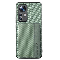 Custodia Silicone Ultra Sottile Morbida Cover con Magnetico S01D per Xiaomi Mi 12T 5G Verde