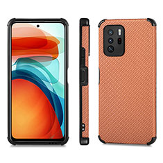 Custodia Silicone Ultra Sottile Morbida Cover con Magnetico S01D per Xiaomi Poco X3 GT 5G Marrone