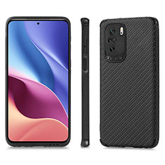 Custodia Silicone Ultra Sottile Morbida Cover con Magnetico S01D per Xiaomi Redmi K40 Pro 5G Nero