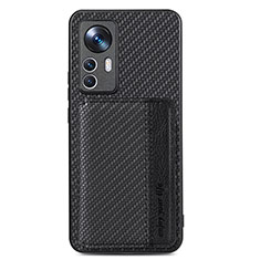 Custodia Silicone Ultra Sottile Morbida Cover con Magnetico S01D per Xiaomi Redmi K50 Ultra 5G Nero