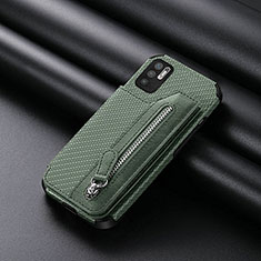 Custodia Silicone Ultra Sottile Morbida Cover con Magnetico S01D per Xiaomi Redmi Note 10 5G Verde