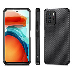 Custodia Silicone Ultra Sottile Morbida Cover con Magnetico S01D per Xiaomi Redmi Note 10 Pro 5G Nero