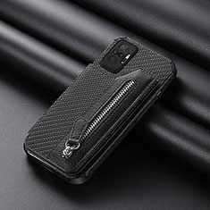 Custodia Silicone Ultra Sottile Morbida Cover con Magnetico S01D per Xiaomi Redmi Note 10 Pro Max Nero