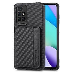 Custodia Silicone Ultra Sottile Morbida Cover con Magnetico S01D per Xiaomi Redmi Note 11 4G (2021) Nero