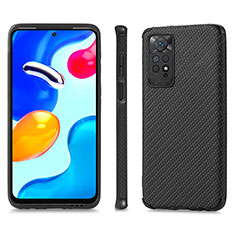 Custodia Silicone Ultra Sottile Morbida Cover con Magnetico S01D per Xiaomi Redmi Note 11 4G (2022) Nero