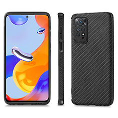 Custodia Silicone Ultra Sottile Morbida Cover con Magnetico S01D per Xiaomi Redmi Note 11 Pro 4G Nero