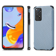 Custodia Silicone Ultra Sottile Morbida Cover con Magnetico S01D per Xiaomi Redmi Note 12 Pro 4G Blu