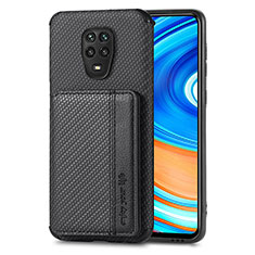 Custodia Silicone Ultra Sottile Morbida Cover con Magnetico S01D per Xiaomi Redmi Note 9 Pro Nero