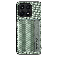 Custodia Silicone Ultra Sottile Morbida Cover con Magnetico S02D per Huawei Honor X8a 4G Verde