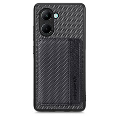 Custodia Silicone Ultra Sottile Morbida Cover con Magnetico S02D per Realme C33 (2023) Nero