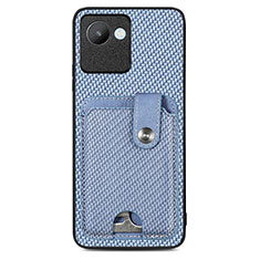 Custodia Silicone Ultra Sottile Morbida Cover con Magnetico S02D per Realme Narzo 50i Prime Blu