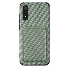 Custodia Silicone Ultra Sottile Morbida Cover con Magnetico S02D per Samsung Galaxy A02 Verde