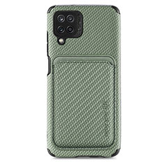 Custodia Silicone Ultra Sottile Morbida Cover con Magnetico S02D per Samsung Galaxy A12 Nacho Verde