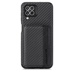 Custodia Silicone Ultra Sottile Morbida Cover con Magnetico S02D per Samsung Galaxy A22 4G Nero