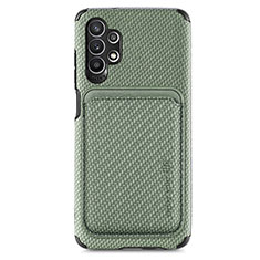 Custodia Silicone Ultra Sottile Morbida Cover con Magnetico S02D per Samsung Galaxy M32 5G Verde