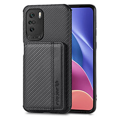 Custodia Silicone Ultra Sottile Morbida Cover con Magnetico S02D per Xiaomi Mi 11X Pro 5G Nero