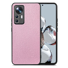 Custodia Silicone Ultra Sottile Morbida Cover con Magnetico S02D per Xiaomi Mi 12T Pro 5G Oro Rosa