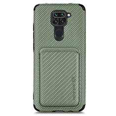 Custodia Silicone Ultra Sottile Morbida Cover con Magnetico S02D per Xiaomi Redmi 10X 4G Verde