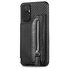 Custodia Silicone Ultra Sottile Morbida Cover con Magnetico S02D per Xiaomi Redmi Note 10 Pro 4G Nero