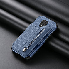 Custodia Silicone Ultra Sottile Morbida Cover con Magnetico S02D per Xiaomi Redmi Note 9 Pro Blu