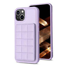 Custodia Silicone Ultra Sottile Morbida Cover con Magnetico S03D per Apple iPhone 15 Plus Viola