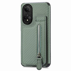 Custodia Silicone Ultra Sottile Morbida Cover con Magnetico S03D per Huawei Honor X7 Verde