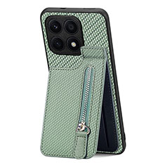 Custodia Silicone Ultra Sottile Morbida Cover con Magnetico S03D per Huawei Honor X8a 4G Verde