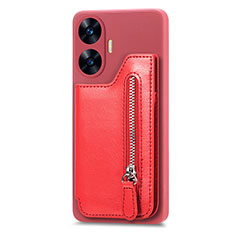 Custodia Silicone Ultra Sottile Morbida Cover con Magnetico S03D per Realme C55 Rosso