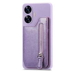 Custodia Silicone Ultra Sottile Morbida Cover con Magnetico S03D per Realme Narzo N55 Viola