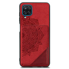 Custodia Silicone Ultra Sottile Morbida Cover con Magnetico S03D per Samsung Galaxy A12 5G Rosso