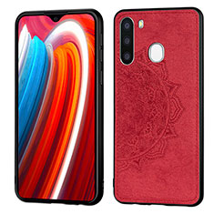 Custodia Silicone Ultra Sottile Morbida Cover con Magnetico S03D per Samsung Galaxy A21 European Rosso