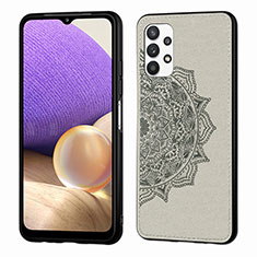 Custodia Silicone Ultra Sottile Morbida Cover con Magnetico S03D per Samsung Galaxy A32 5G Grigio