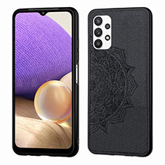 Custodia Silicone Ultra Sottile Morbida Cover con Magnetico S03D per Samsung Galaxy A32 5G Nero