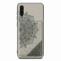Custodia Silicone Ultra Sottile Morbida Cover con Magnetico S03D per Samsung Galaxy A50S Grigio