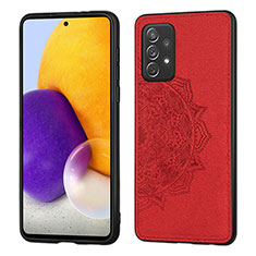 Custodia Silicone Ultra Sottile Morbida Cover con Magnetico S03D per Samsung Galaxy A52 4G Rosso