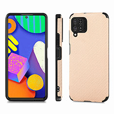 Custodia Silicone Ultra Sottile Morbida Cover con Magnetico S03D per Samsung Galaxy F62 5G Oro