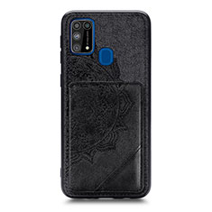 Custodia Silicone Ultra Sottile Morbida Cover con Magnetico S03D per Samsung Galaxy M21s Nero