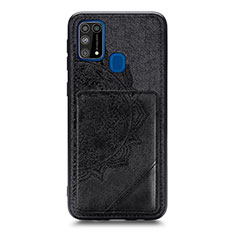 Custodia Silicone Ultra Sottile Morbida Cover con Magnetico S03D per Samsung Galaxy M31 Prime Edition Nero