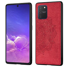 Custodia Silicone Ultra Sottile Morbida Cover con Magnetico S03D per Samsung Galaxy S10 Lite Rosso