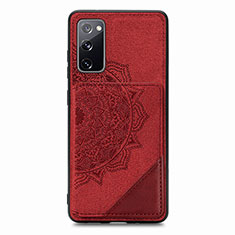 Custodia Silicone Ultra Sottile Morbida Cover con Magnetico S03D per Samsung Galaxy S20 FE 4G Rosso